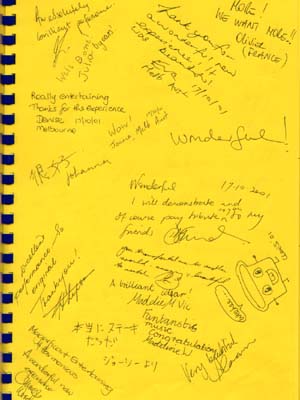 visitor's book